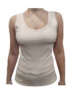 Εικόνα της Dreams μπεζ γυναικείο φανελάκι με ώμο.