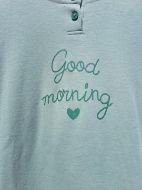 Εικόνα της Noidinotte Φυστικί Βαμβακερή Γυναικεία Πιτζάμα "Good Morning".