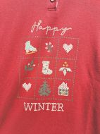 Εικόνα της Noidinotte Μπορντό Καρό Βαμβακερή Γυναικεία Πιτζάμα.