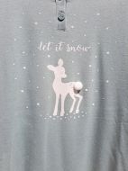 Εικόνα της Noidinotte Φυστικί Βαμβακέρη Γυναικεία Πιτζάμα "Let it snow".