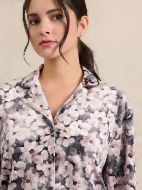 Εικόνα της Jeannette Λαδί Πυζάμα Κουμπωτή Βελούδο (7945)