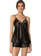 Εικόνα της Milena by Paris Σατέν Babydoll Μαύρο 4176