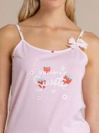 Εικόνα της Noidinotte Βαμβακερό Ροζ Babydoll Με Φράουλες.