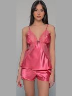 Εικόνα της Milena by Paris Καλοκαιρινό Σατέν Babydoll Καρπουζί 004199-Καρπουζί