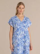 Εικόνα της Noidinotte Βαμβακερό Μπλε Εμπριμέ Κοντομάνικο Homewear.