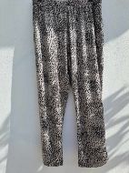 Εικόνα της Galaxy Ελαστικό Κάπρι Παντελόνι Πιτζάμας Μπεζ/Μαύρο.