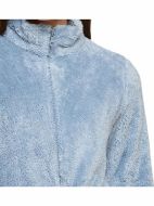 Εικόνα της Noidinotte Χειμερινή Γυναικεία Fleece Ρόμπα Μονόχρωμη, Σιέλ GE2683