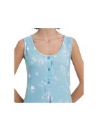 Εικόνα της Giota Καλοκαιρινό Βαμβακερό Γυναικείο Νυχτικό Μεντα