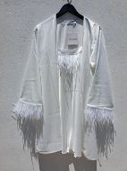 Εικόνα της Jeannette Εκρού Σετ Ρόμπα & Νυχτικό Με Πούπουλα.