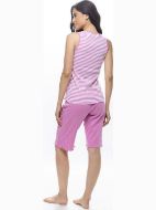 Εικόνα της Galaxy Καλοκαιρινό Γυναικείο Σετ Πιτζάμας Βαμβακερό Μπλε GA601-24-RIGE-S