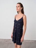 Εικόνα της Vamp Χειμερινή Γυναικεία Ρόμπα με Νυχτικό Μπλε 17066