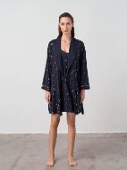 Εικόνα της Vamp Χειμερινή Γυναικεία Ρόμπα με Νυχτικό Μπλε 17066