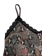 Εικόνα της Elite καφέ snake print νυχτικό με ρυθμιζόμενες ράντες.