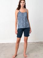 Εικόνα της Vamp Καλοκαιρινό Γυναικείο Σετ Πιτζάμας Μπλε 18329