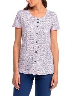 Εικόνα της Vamp Μπλε Γυναικεία Κουμπωτή Πυτζάμα.