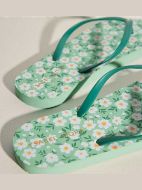 Εικόνα της Ysabel Mora Πράσινες Φλοράλ Γυναικείες Σαγιονάρες.