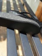 Εικόνα της Noidinotte μαύρες πουά σαγιονάρες με πλατφόρμα.