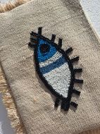 Εικόνα της BLE RESORT COLLECTION ΤΣΑΝΤAKI ΥΦΑΣΜΑΤΙΝΟ ''ΜΑΤΙ'' ΕΚΡΟΥ ΜΕ ΜΠΛΕ/ΛΕΥΚΕΣ ΧΑΝΤΡΕΣ 10X7. (ΚΩΔ.: 5-42-885-0041)