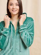 Εικόνα της Jeannette βεραμάν βελούδινη φόρμα με κουκούλα & φερμουάρ.