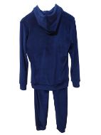 Εικόνα της Adelle μπλε βελούδινη φόρμα με κουκούλα.