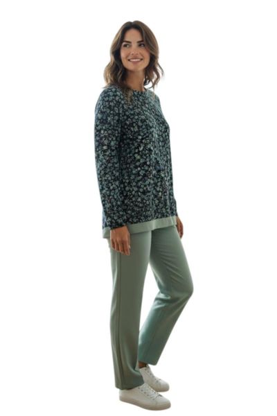 Εικόνα της Passion Ανθρακί/Βεραμάν Viscose Γυναικεία Πιτζάμα.