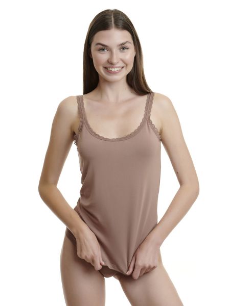 Εικόνα της Walk Μπεζ Γυναικείο Φανελάκι με Τιράντα W2206-18