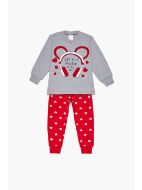 Εικόνα της Pretty Baby Παιδική Πιτζάμα Χειμωνιάτικη Βαμβακερή Γκρι 69181