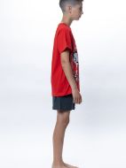 Εικόνα της Galaxy Παιδική Πιτζάμα Καλοκαιρινή Βαμβακερή κόκκινο 322-25