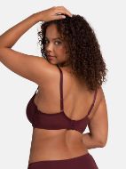 Εικόνα της 2Pack Dorina Lorena Bra Μπορντό/Μπεζ Με Μπανέλες & Ελαφριά Επένδυση.