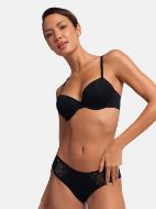 Εικόνα της 2Pack Dorina Lorena Bra Μαύρο/Κεραμιδί Με Μπανέλες & Ελαφριά Επένδυση.
