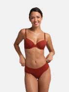 Εικόνα της 2Pack Dorina Lorena Bra Μαύρο/Κεραμιδί Με Μπανέλες & Ελαφριά Επένδυση.