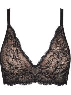 Εικόνα της Triumph Amourette Charm N03 μαύρο με δαντέλα, χωρίς μπανέλα, χωρίς επένδυση.