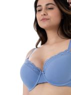 Εικόνα της 2 Pack Dorina Georgie Λευκό/Λιλά Σουτιέν Με Μπανέλα.