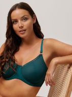Εικόνα της Ysabel Mora πράσινο σκούρο σουτιέν με μπανέλα, χωρίς επένδυση.