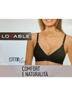 Εικόνα της Lovable L1604 Βαμβακερό Μαύρο Σουτιέν χωρίς Ενίσχυση & χωρίς Μπανέλες