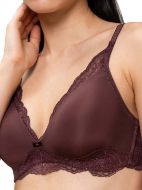 Εικόνα της Triumph Amourette Charm P Σοκολά σουτιέν χωρίς μπανέλα, με ελαφριά επένδυση.