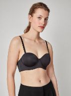 Εικόνα της Gisela Μαύρο Strapless Σουτιέν Με Μπανέλες & Ελαφριά Επένδυση.