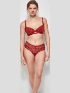 Εικόνα της Gisela Σκούρο Κόκκινο Σουτιέν Προφορμαρισμένο Με Μπανέλες & Δαντέλα.