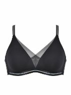 Εικόνα της Naturana μαύρο σουτιέν χωρίς μπανέλα, χωρίς επένδυση.
