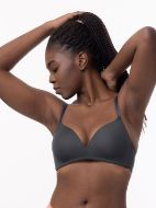 Εικόνα της Dorina Retta Ανθρακί σουτιέν χωρίς μπανέλα, με ελαφριά επένδυση.