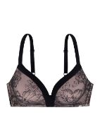 Εικόνα της Dorina Hart Soft Bra Μαύρο με δαντέλα. Χωρίς μπανέλα.