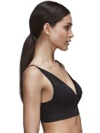 Εικόνα της Gisela Μαύρο ελαστικό σουτιέν χωρίς μπανέλα, με ελαφριά επένδυση.