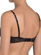 Εικόνα της Magic boost MWP. Μαύρο σουτιέν με δαντέλα, μπανέλα σιλικόνης και ελαφριά επένδυση. Ρυθμιζόμενες ράντες.