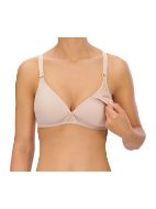 Εικόνα της Naturana Μπεζ σουτιέν θηλασμού με ελαφριά επένδυση, χωρίς μπανέλα.