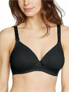 Εικόνα της Naturana Μαύρο γυναικείο σουτιέν θηλασμού, με ελαφριά επένδυση, χωρίς μπανέλα.