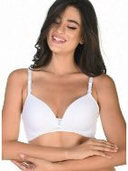 Εικόνα της Dorina May Naursing Bra. Λευκό σουτιέν θηλασμού με ελαφριά επένδυση, χωρίς μπανέλα.