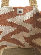 Εικόνα της BLE ΤΣΑΝΤΑ ΑΠΟ ΓΙΟΥΤΑ ΑΣΠΡΟ/ΠΟΡΤΟΚΑΛΙ 60x40 (70%COTTON 30%JUTE)