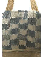 Εικόνα της BLE ΤΣΑΝΤΑ ΑΠΟ ΓΙΟΥΤΑ ΜΠΛΕ/ΑΣΠΡΗ 60x40 (70%COTTON 30%JUTE) Κωδικός: 5-42-099-0098