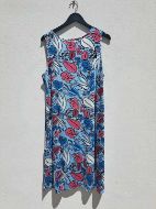 Εικόνα της Muydemi Γαλάζιο Εμπριμέ Αμάνικο Φόρεμα.