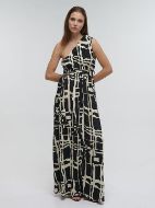 Εικόνα της BLE RESORT COLLECTION ΦΟΡΕΜΑ ΜΑΚΡΥ ΜΕ ΕΝΑΝ ΩΜΟ ΜΑΥΡΟ ΧΡΥΣΟ ONE SIZE (100% CREPE).  (ΚΩΔ.: 5-41-348-1157)